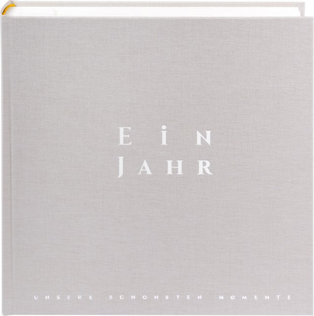 goldbuch Fotoalbum Ein Jahr in Sandgrau mit Leinen und Pergamin - Bild 1