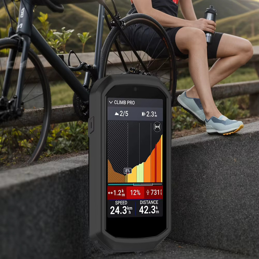 Schutzhülle für Garmin Edge 1050 aus Silikon in Schwarz, kratzfeste und stoßfeste All-Inclusive-Hülle - Bild 2