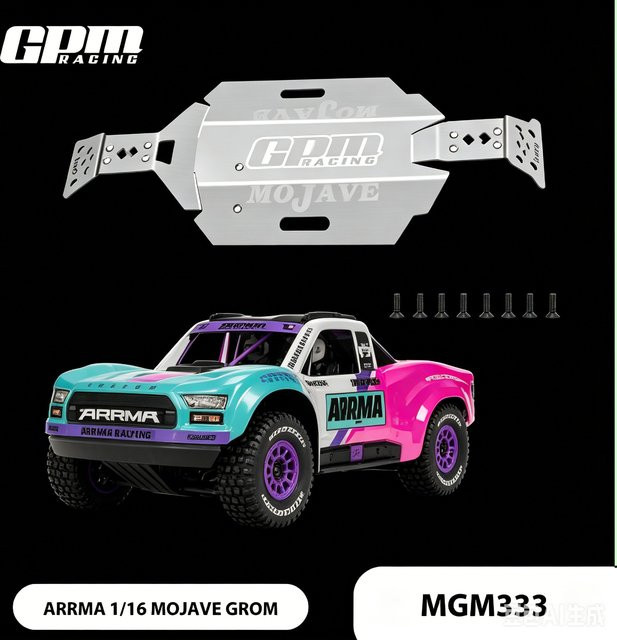 GPM Edelstahl-Chassis-Skid-Kit, Zubehör, 1:16, Metall - Bild 1