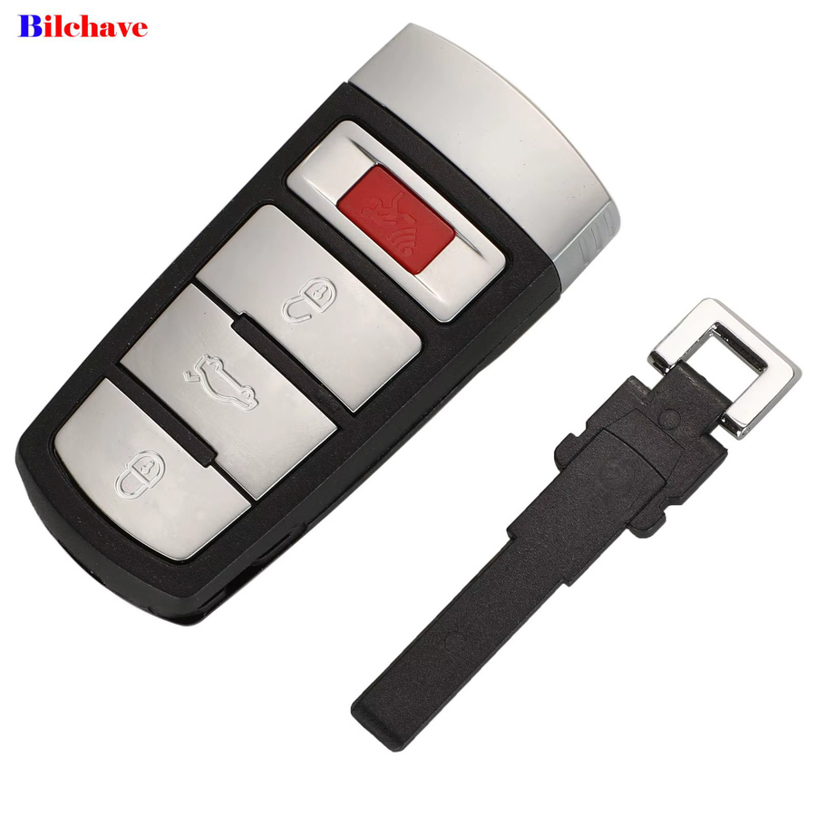 Jingyuqin Smart Auto Schlüssel Shell für Volkswagen VW Passat CC B6 B7 B7L CC R36 Maogotan B5 Passat 3C Fernbedienung Ersatzgehäuse, Schwarz - Bild 2