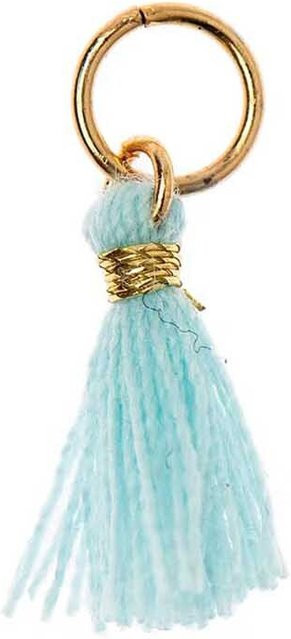 Rico Design Jewellery Mini-Quaste, Gold-Hellblau, Unisex, 11mm - Bild 1