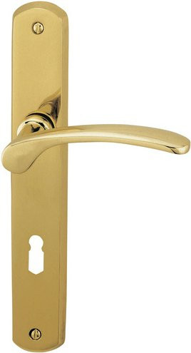 ALPERTEC Langschild-Garnitur Amos aus Messing in Goldfarben poliert - Bild 1