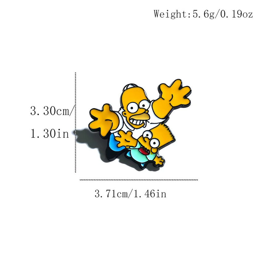 The Simpsons Broschen-Set, 8-teilig, Emaille, Bunt, Unisex - Bild 3