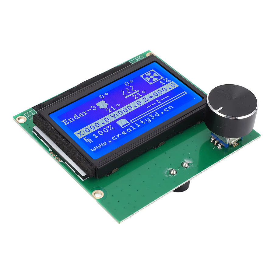 Creality LCD-Bildschirm 12864 mit blauem Bedienfeld und Flachbandkabel für Ender 3, 3s, 3X und 3 Pro 3D-Drucker - Bild 4