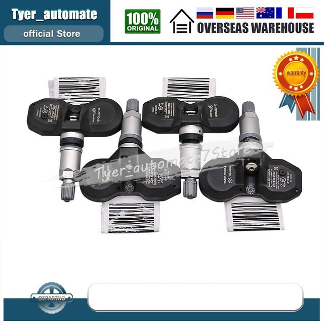GANGLE Set mit 4 Reifendrucksensoren TPMS für BMW Mini, 433 MHz, TS-BM03, Schwarz - Bild 1