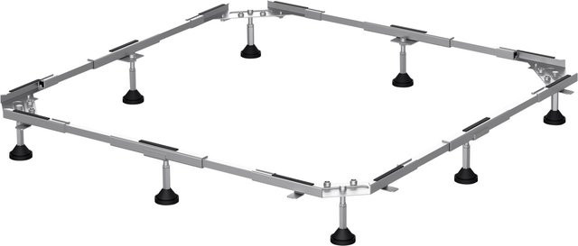 Bette Fuß-System für Steel Duschwannen, Farbe: Silber, B/B: 100 x 100 cm - Bild 1