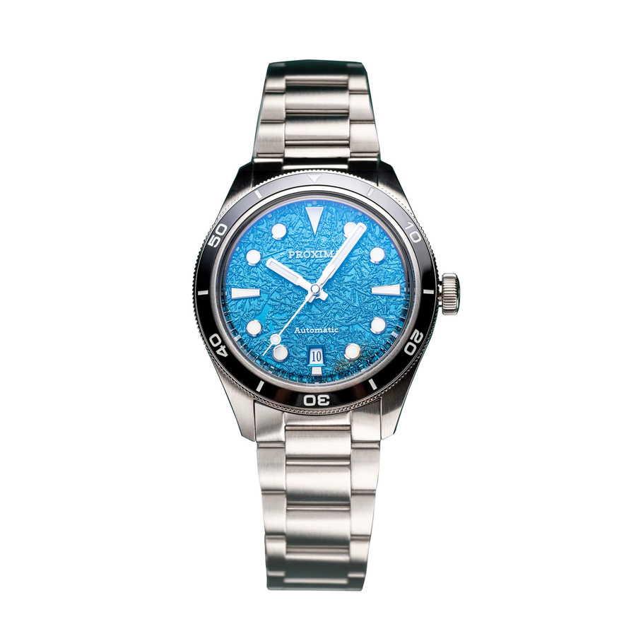 Proxima Armbanduhr, Automatik, Edelstahl, 39,5 mm, Herren, Blau - Bild 2