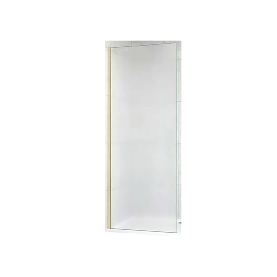 Duschparadies Walk In Dusche mit Goldrahmen und Milchglas, B/T/H: 140 x 200 cm, 10mm Nano Glas mit Easy Clean Coating - Bild 1