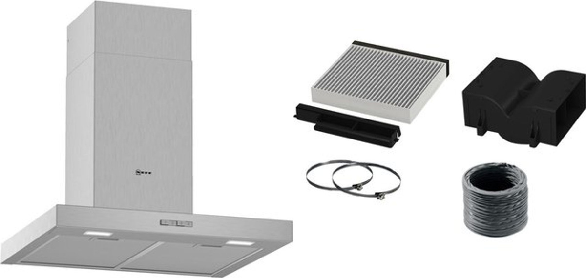 Neff Wand-Dunstabzugshaube DMK64BBC1 in Edelstahl mit Umluftset und Aktivkohlefilter, B/T/H: 60 x 50 x 59 cm - Bild 2