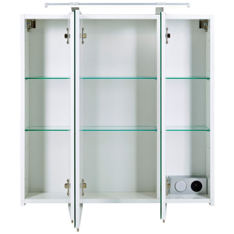 Schildmeyer Spiegelschrank Dorina in Weiß mit LED-Beleuchtung, B/H/T: 70 x 70 x 16 cm - Bild 2