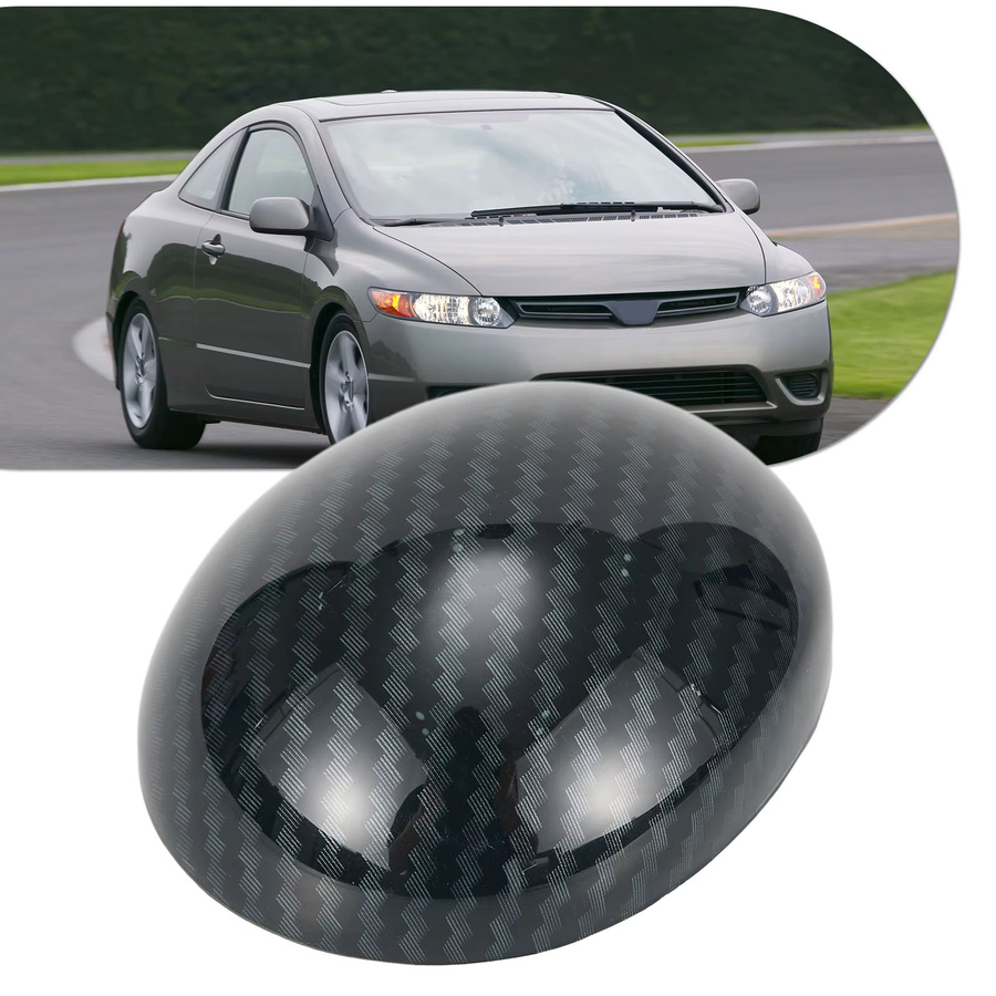 NIGHTKIST Carbon Faser Schaltknauf Abdeckung für Honda Civic, Schwarz - Bild 4