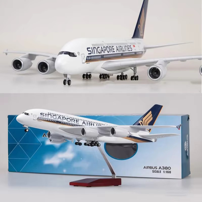 ZOCO Singapur Airways A380, Spielzeugflugzeug, Maßstab 1:160, Weiß - Bild 2