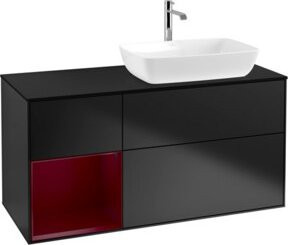 V&B Waschtischunterschrank Finion mit Wandbeleuchtung, Breite: 120 cm, Tiefe: 50,1 cm, Höhe: 50,1 cm, lackiert - Bild 1