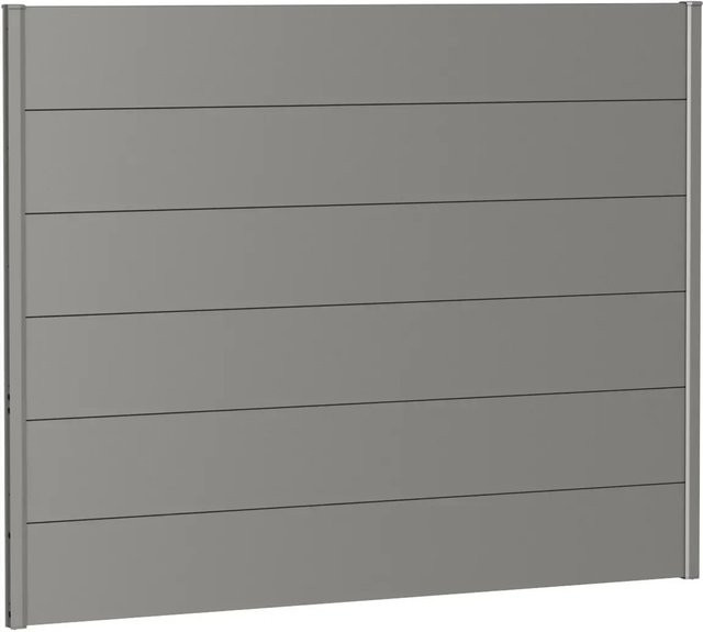 Biohort Wandpaneel Sichtschutz aus feuerverzinktem Stahlblech, Quarzgrau-Metallic, B: 135 cm, H: 137 cm - Bild 1
