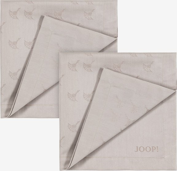 Joop Serviette Faded Cornflower 2er Pack in Sand mit floralem Muster, B/B: 50 x 50 cm - Bild 1