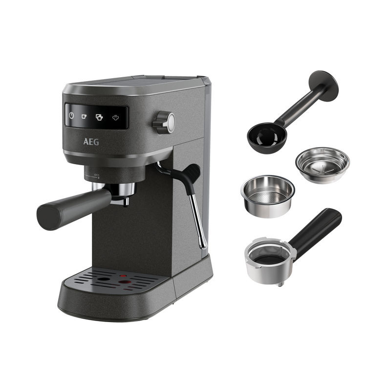 Siebträgermaschine EC6-1-6BST in Schwarz und Edelstahl - Bild 2