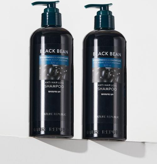 Nature Republic Black Bean Shampoo, 2er-Pack, 520 ml - Bild 1