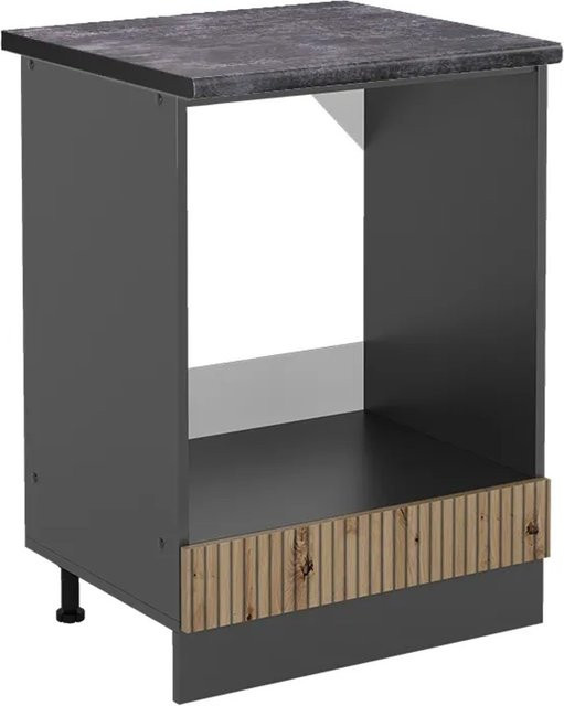 Vicco Herdbauschrank R-Line in Artisan-Eiche und Anthrazit, Breite: 60 cm, Höhe: 81,6 cm, Tiefe: 60 cm - Bild 1