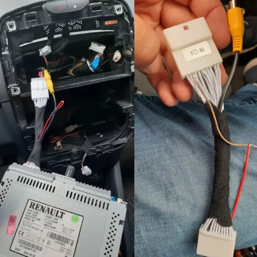 24-polige Rückfahrkamera-Schnittstelle für Renault Dacia OEM-Monitore mit MediaNav-System in Weiß zur zerstörungsfreien Installation - Bild 2