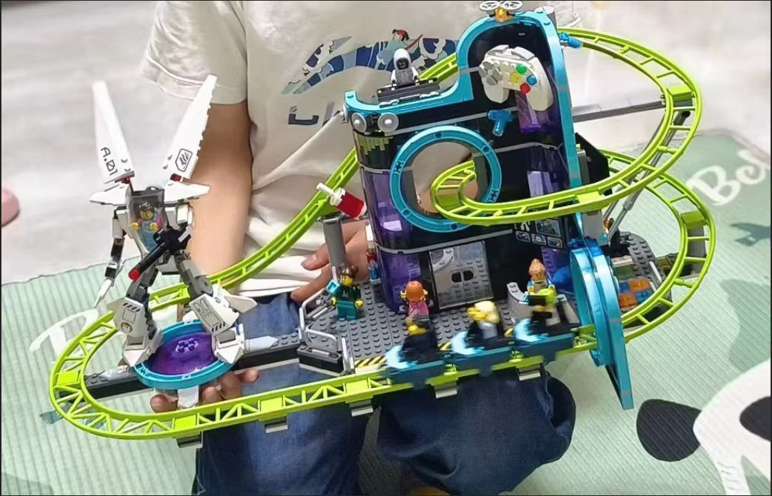 Roboter Welt Achterbahn Vergnügungspark, Bausteine, Weltraum - Bild 3