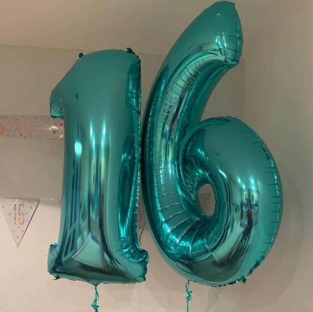 KUKUZHU Zahlenballons aus Folie für Helium, 40 Zoll, Dekoration für Geburtstag, Hochzeit und Babyparty - Bild 1