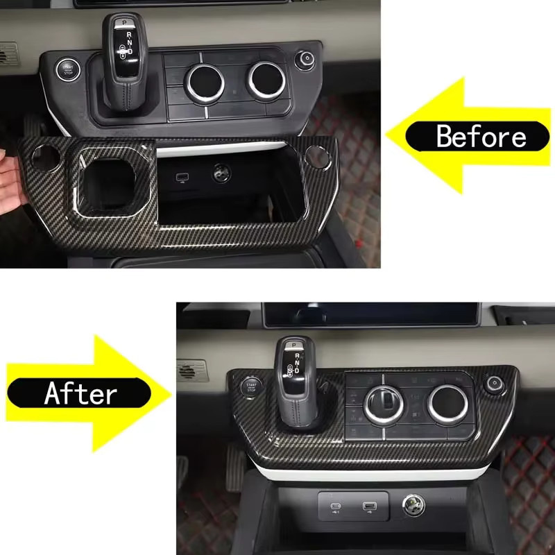 Dashboard-Zierleiste für Land Rover Defender 90 und 110 L663 (2020-2024) zur Abdeckung der Getriebe-Mittelkonsole - Bild 3