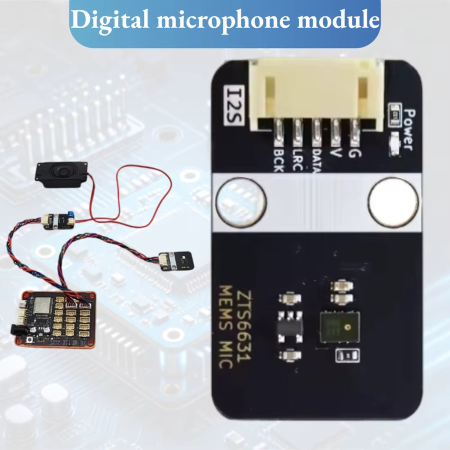 NullLab ZTS6631 MEMS Hochempfindliches Mikrofonmodul mit Gehäuse in Schwarz, Ersatz für INMP441, kompatibel mit ESP32 und Home Assistant - Bild 4