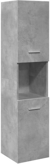 vidaXL Bad-Hängeschrank aus Holzwerkstoff in Betongrau, B/T/H: 30 x 30 x 130 cm - Bild 1