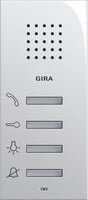 Gira Wohnungsstation System 55 Aufputz mit Freisprechen und Schaltfunktionen, Weiß, H x B x T: 12,7 x 5,5 x 2,0 cm - Bild 1