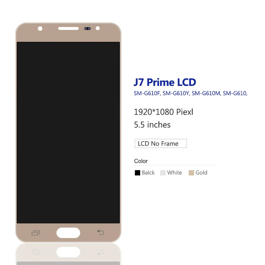 Samsung J7 Prime G610F LCD Display mit Touchscreen Ersatzbildschirm in Gold - Bild 2