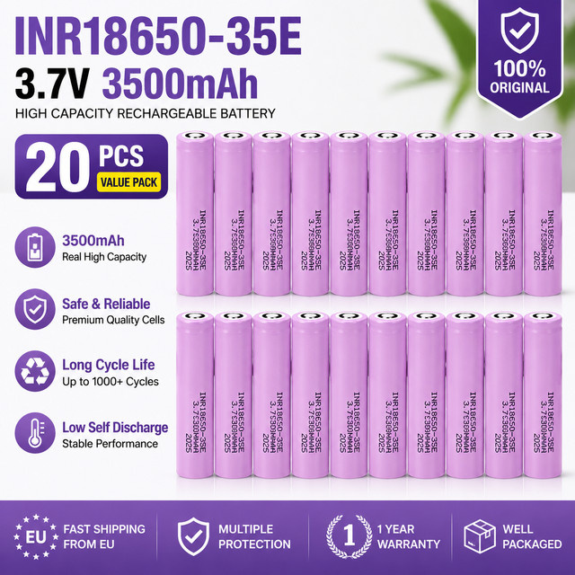 Makita INR18650 Li-Ionen-Zelle wiederaufladbare Batterie 3,7V 3500mAh lila - Bild 1