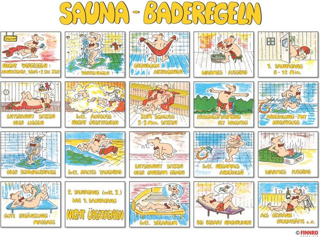 Eilo Sauna-Baderegeltafel für Herren - Bild 1