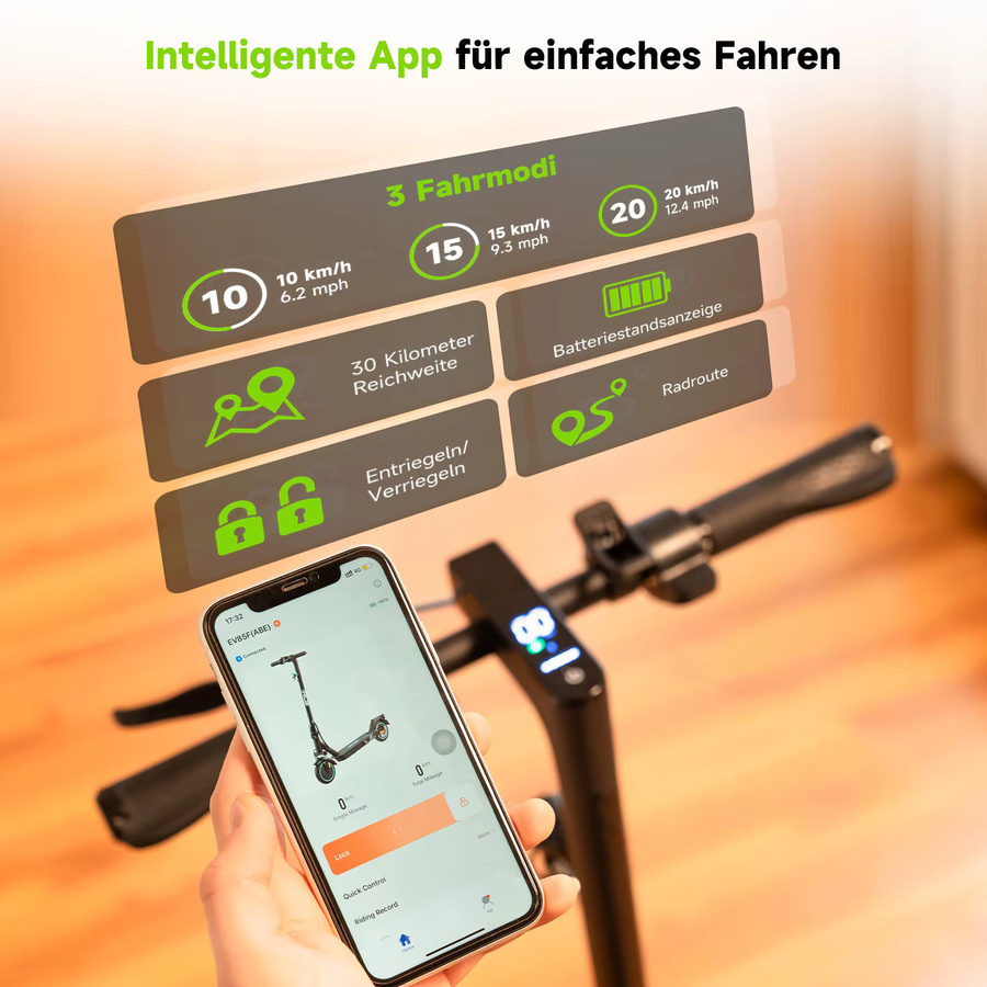 RCB KIDS Elektroroller für Erwachsene, klappbar, APP Steuerung - Bild 6