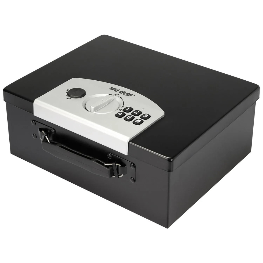 HMF Dokumentenbox mit Elektronikschloss in Schwarz, B/T/H: 32 x 25 x 12 cm - Bild 2