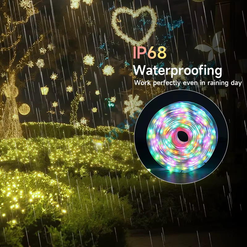 KTRLIGHT RGBIC LED-Lichterkette WS2811 WS2812 3-PIN Transparent Multicolour Individuell Adressierbare Pixel-Lichter - Bild 3