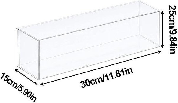 Whosee Box Organizer aus Acryl, transparente Vitrine mit Deckel, B/T/H: 30 x 15 x 25 cm - Bild 1