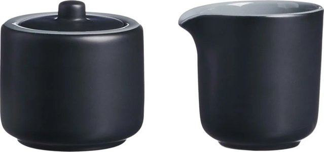 Ritzenhoff & Breker Jasper Milch- und Zuckerset aus Stoneware, 2-teilig, Schwarz - Bild 1