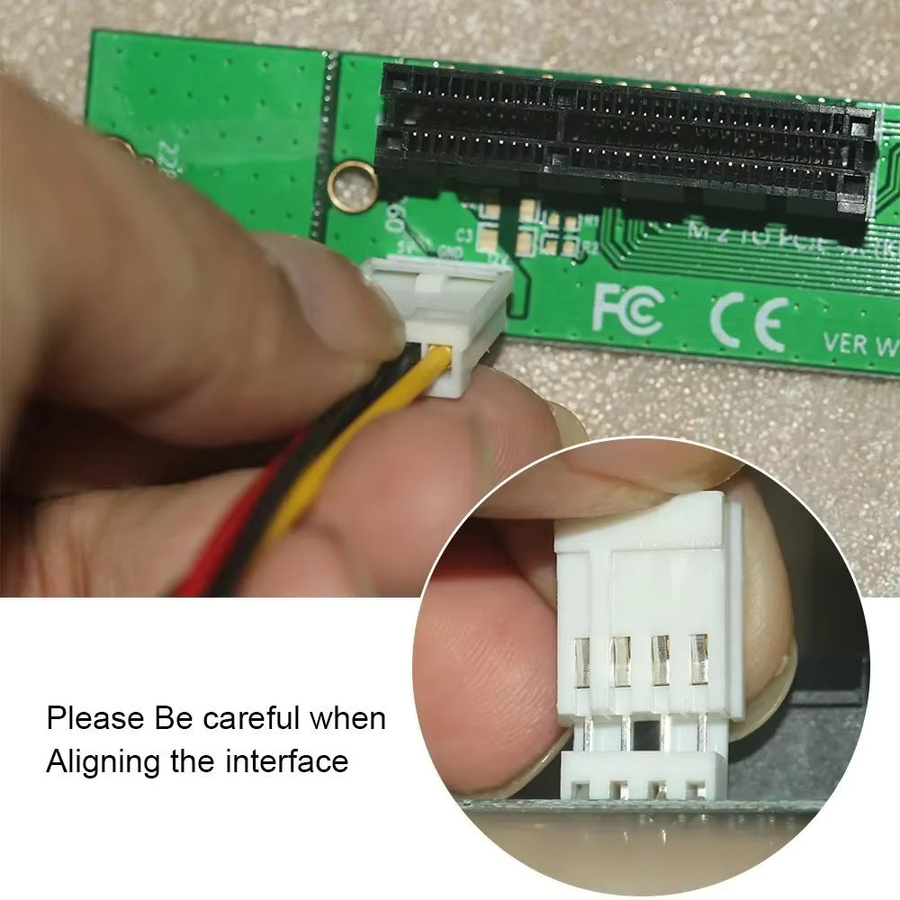 Ninth World NGFF zu PCI-E Riser-Karte M.2 auf PCI-E X4 Slot Adapter für BTC Mining Machine - Bild 3