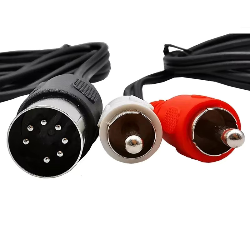 BSN MIDI-zu-RCA-Audiokabel mit 7-poligem DIN-Stecker auf 2 Dual-RCA-Stecker in Schwarz - Bild 2
