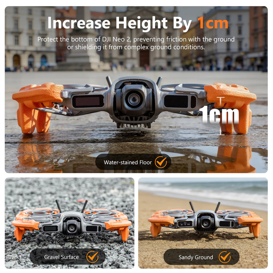 STARTRC Propellerschutz für DJI Neo 2 Zubehör mit Höhenverstellung in Orange - Bild 4