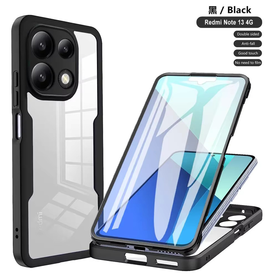 Gusakov 360 Grad Ganzkörper Schutzhülle für Redmi Note 13 12 11 10 Pro 12s 11s 10s 10C 12C 13C stoßfest in Blau oder Schwarz - Bild 5
