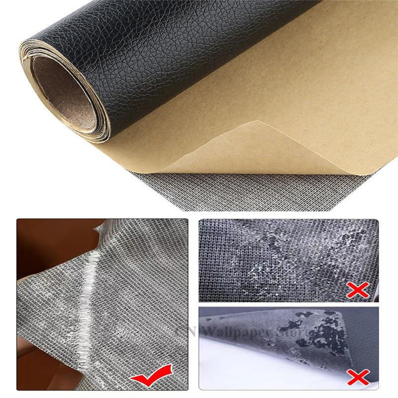 Selbstklebende Reparaturflicken aus PU-Leder von Elberta in Grau, 50 x 137 cm - Bild 4