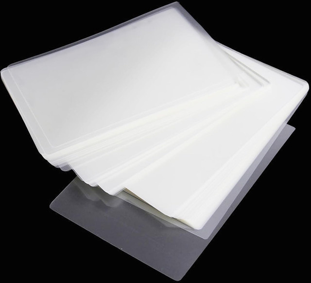 100er-Pack Transparente Thermolaminierfolien mit abgerundeten Ecken, kompatibel mit allen Thermolaminiergeräten, 3x5,3 Zoll - Bild 1