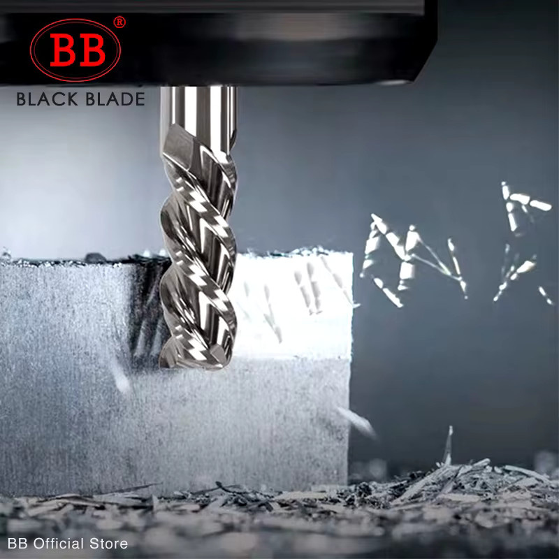 BB 3-Flöten-Hartmetallfräser Wolfram Ende Mühle CNC Werkzeug Silber, Durchmesser: 20 mm, HRC55 für Aluminium, Fiberglas, Acryl, Holz, Kupfer und Kunststoff - Bild 4