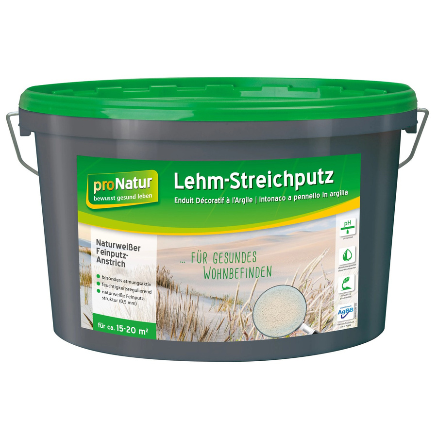 proNatur Lehm-Streichputz in Weiß, 7 kg - Bild 2