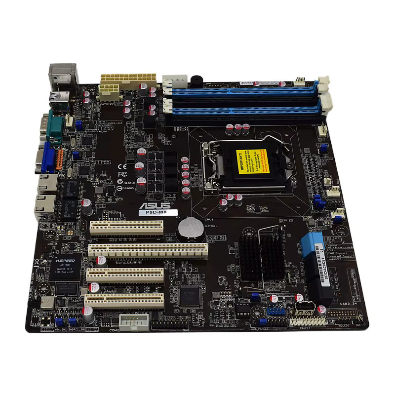 Asus P9D-MX Server-Motherboard mATX mit Intel C226 Chipsatz, LGA1150, unterstützt Xeon E3-1200 v3 CPUs, DDR3 ECC RAM, Dual Gigabit LAN und IPMI in Schwarz - Bild 2