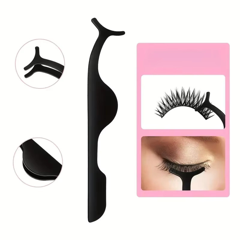 RUZOFO Wimpernpinzette aus Edelstahl, Schwarz/Rosa - Bild 2