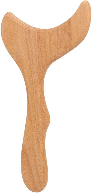 Gua Sha Board Holz, Massage Werkzeug für Lymphdrainage, Unisex, Braun - Bild 1