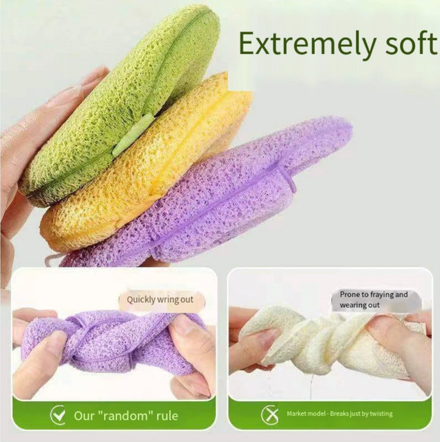 Handschuh-Gesichtsreiniger mit Gesichtsschwamm und Puderquaste, Unisex - Bild 1