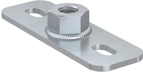 Fischer GPS M16 Grundplatte 120mm aus verzinktem Stahl, 25 Stück, Silber - Bild 1